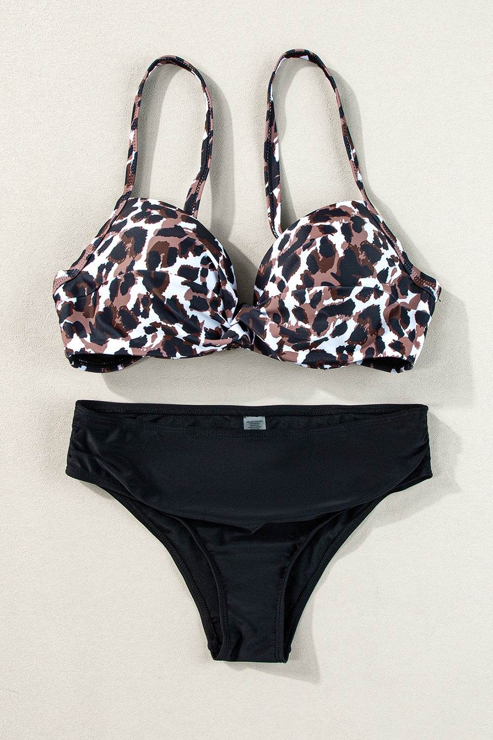 Leopard Sweetheart Neck Bikini Set - Selvanelle
