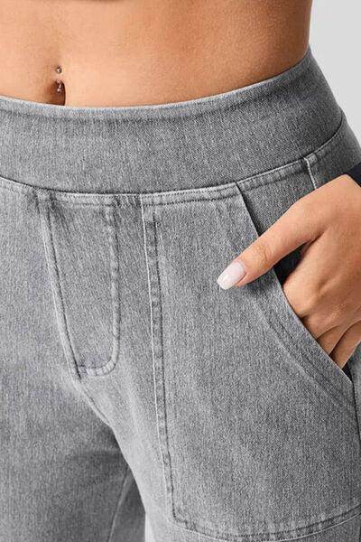 High Waist Straight Leg Cargo Jeans for Modern Style - Selvanelle