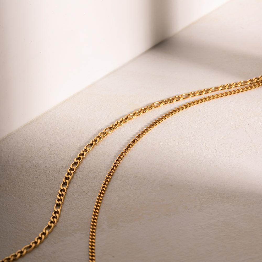 Stainless Steel Double-Layered Necklace for Elegant Style - Selvanelle