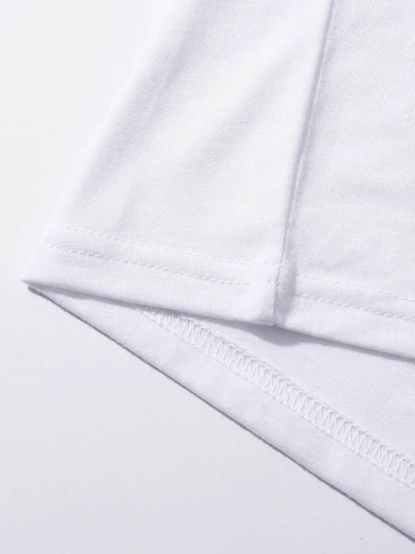 Rabbit Round Neck Short Sleeve T-Shirt - Selvanelle