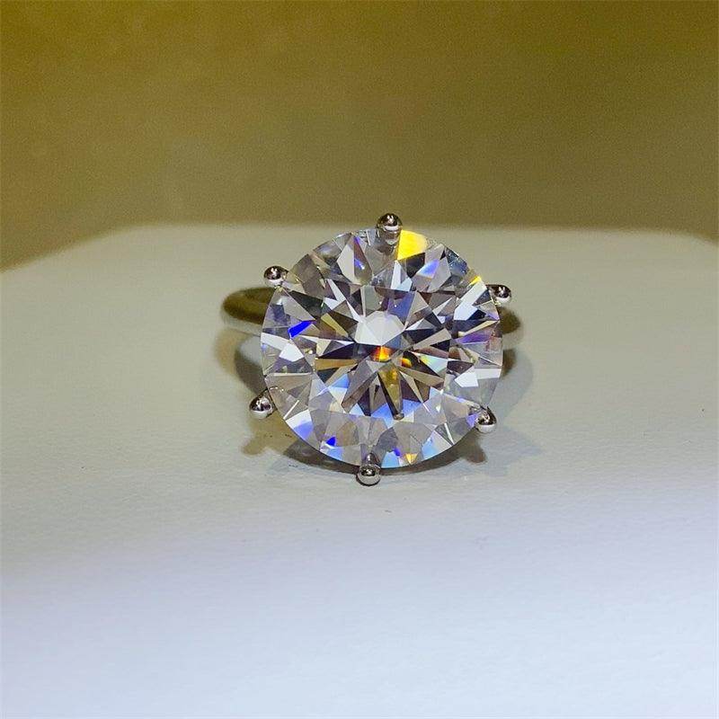 10 Carat Moissanite 925 Sterling Silver Ring for Women - Selvanelle