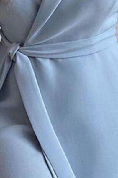 Surplice Tie-Waist Balloon Sleeve Dress for Women - Selvanelle