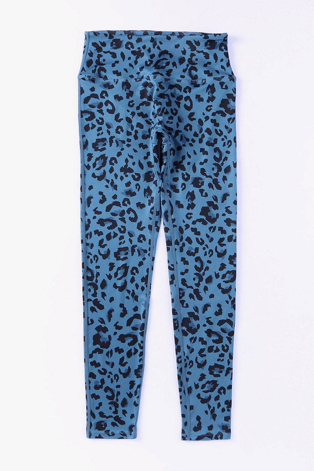 Leopard Print Wide Waistband Leggings - Selvanelle