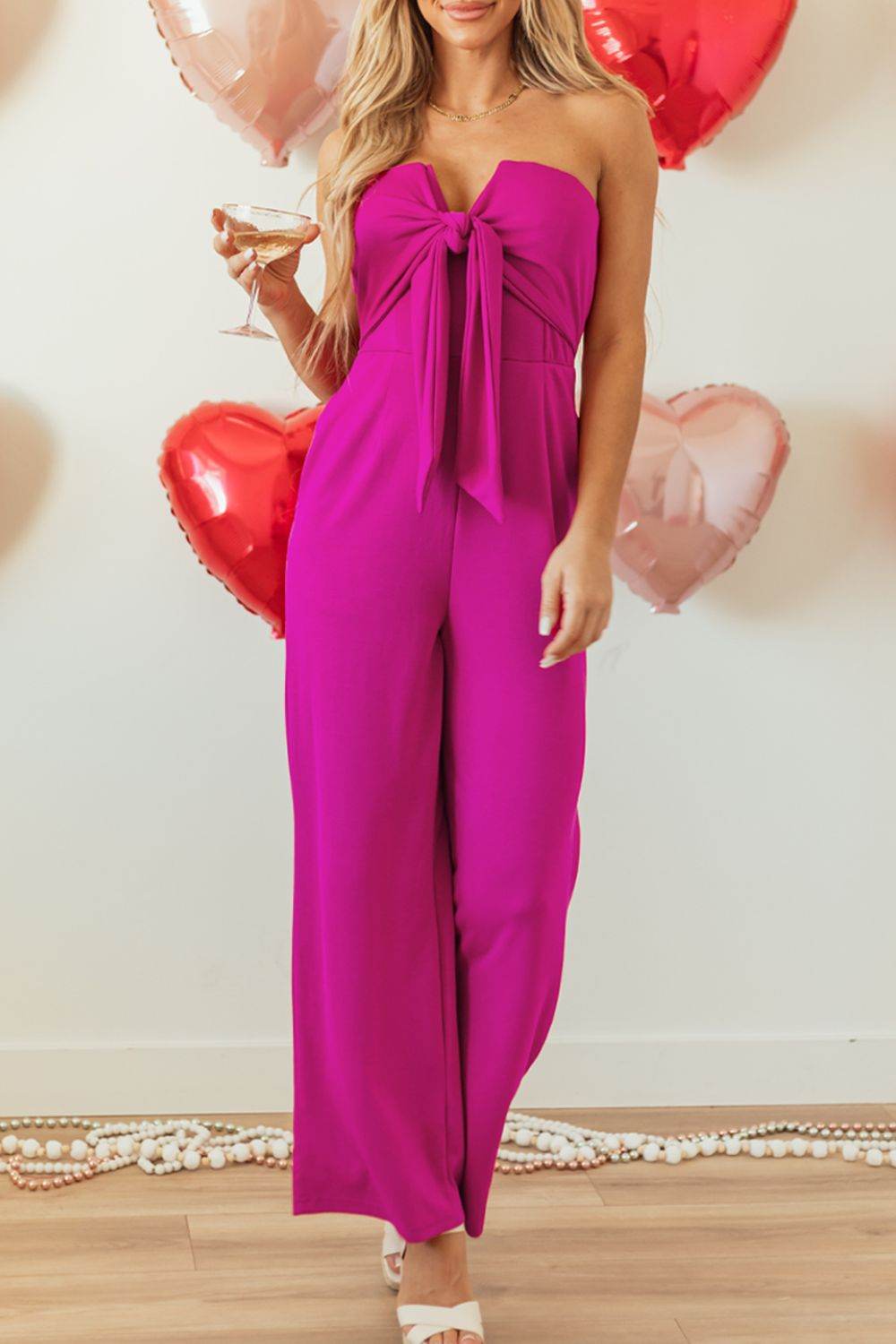 Tied Tube Wide Leg Jumpsuit - Selvanelle