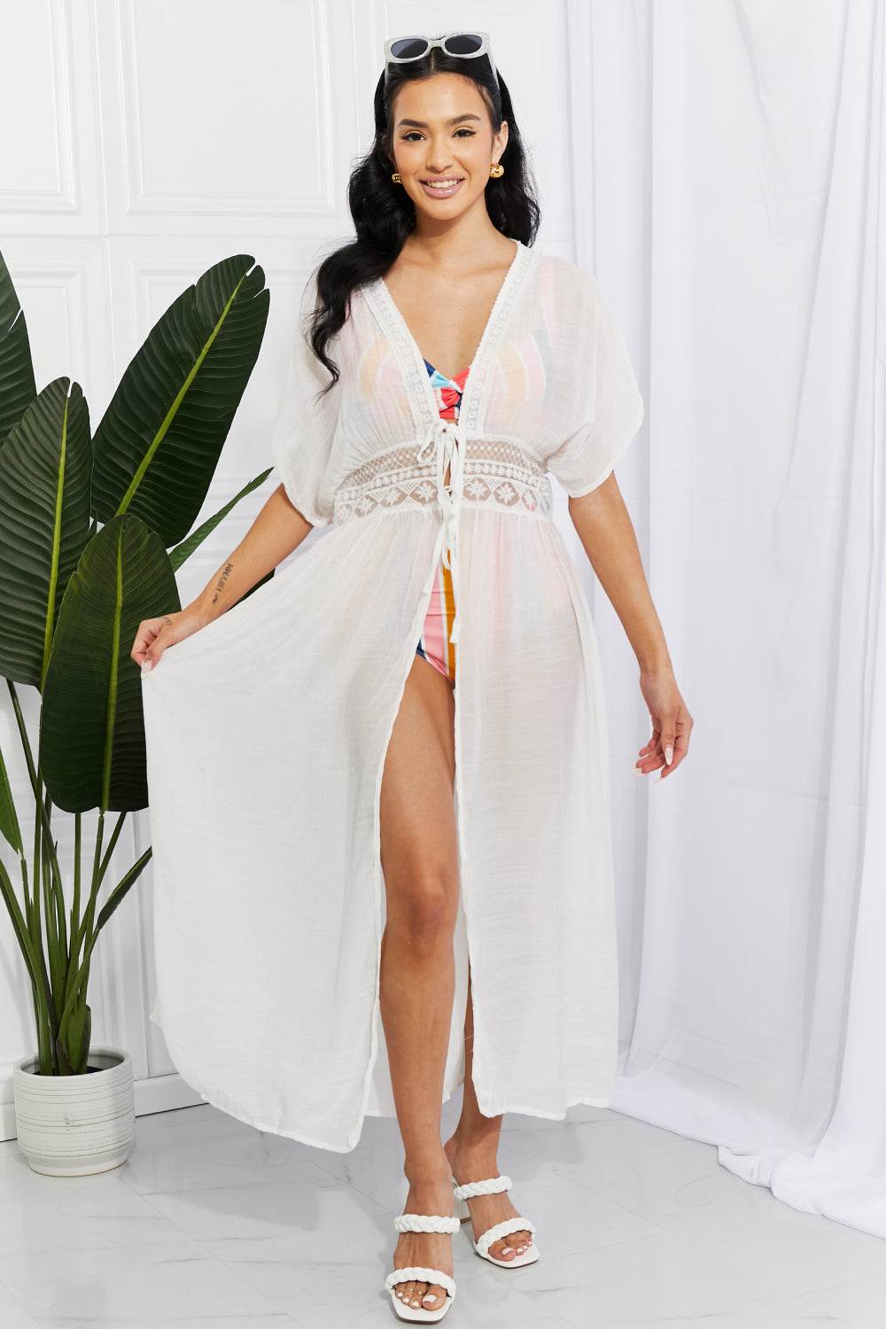 Marina West Swim Sun Goddess Tied Maxi Cover-Up - Selvanelle