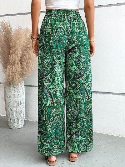 Printed Wide Leg Pants for Stylish Comfort and Fit - Selvanelle