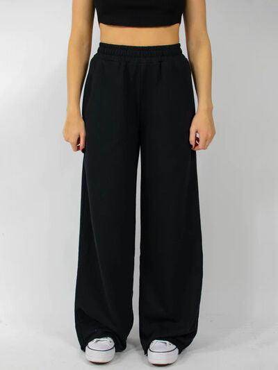 Elastic Waist Wide Leg Pants for Stylish Comfort and Fit - Selvanelle