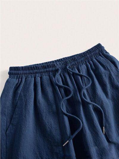 Stylish Drawstring Wide Leg Pants with Pockets for Comfort - Selvanelle