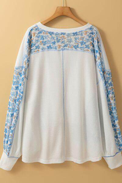 High-Low V-Neck Long Sleeve Blouse for Women Stylish Wear - Selvanelle