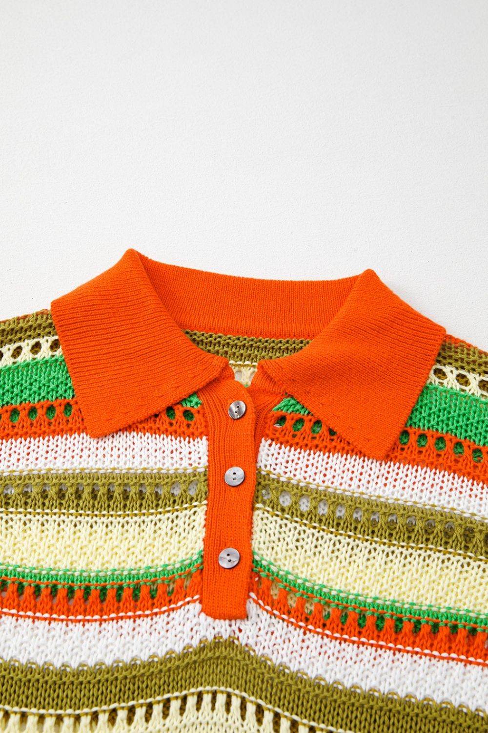 Openwork Stripe Sleeveless Sweater Dress - Selvanelle