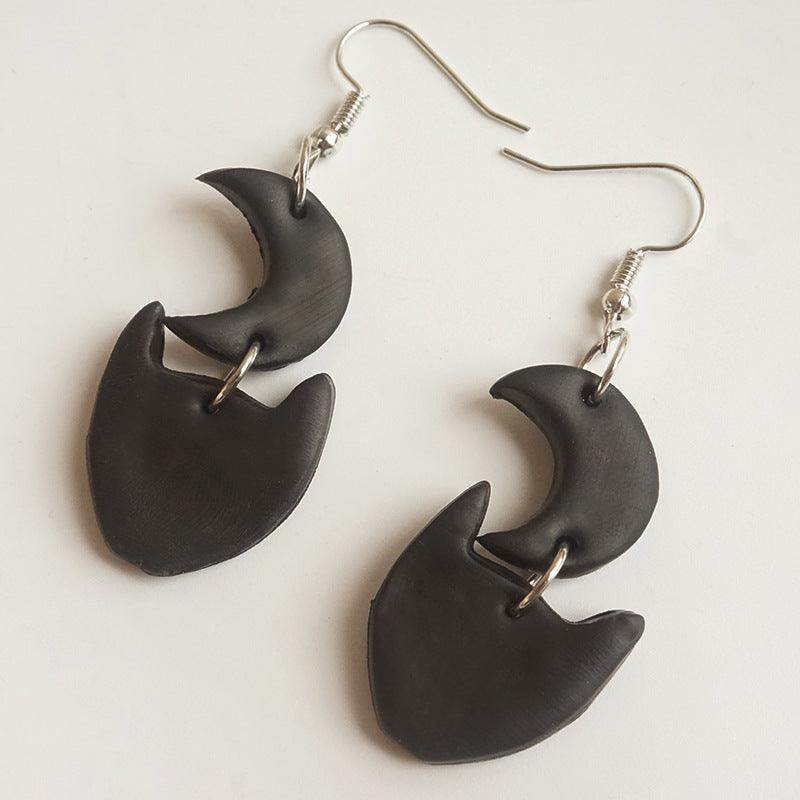 Halloween Theme Dangle Earrings in Gothic Style Design - Selvanelle