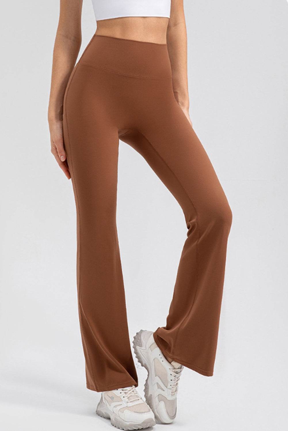 High Waist Straight Active Pants - Selvanelle