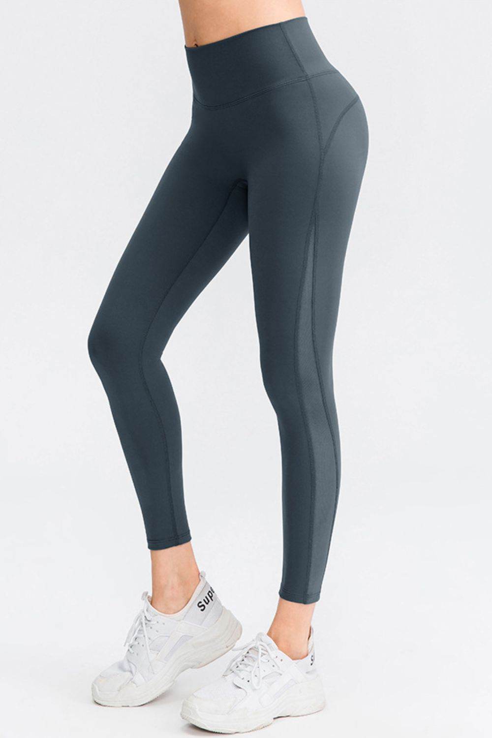 Wide Waistband Slim Fit Long Sports Pants - Selvanelle