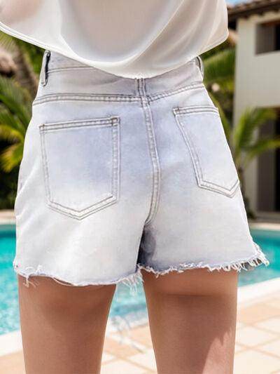 Stylish Raw Hem Denim Shorts for Women in Various Sizes - Selvanelle