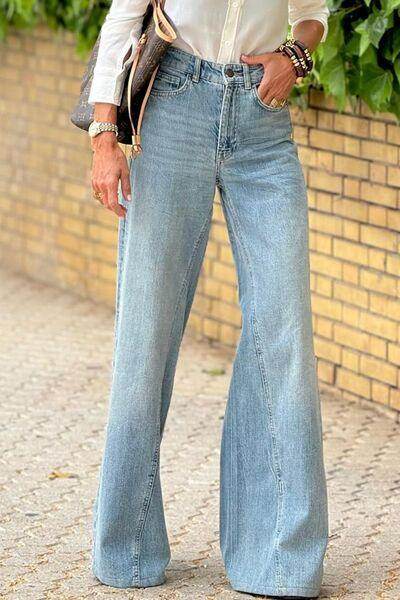 Wide Leg Jeans with Pockets for Stylish Comfort - Selvanelle