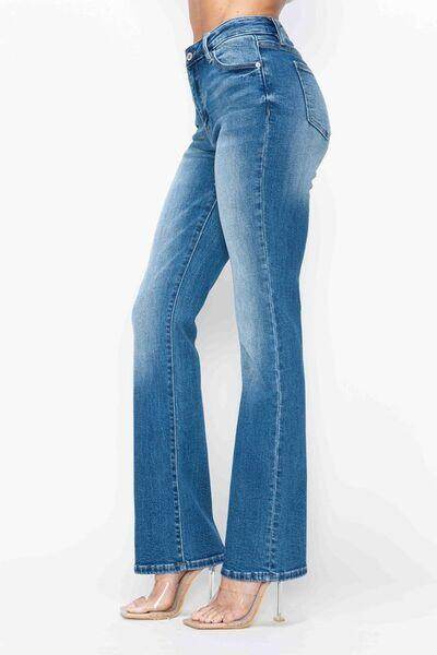 Bytos Full Size Distressed High Rise Jeans With Pockets - Selvanelle