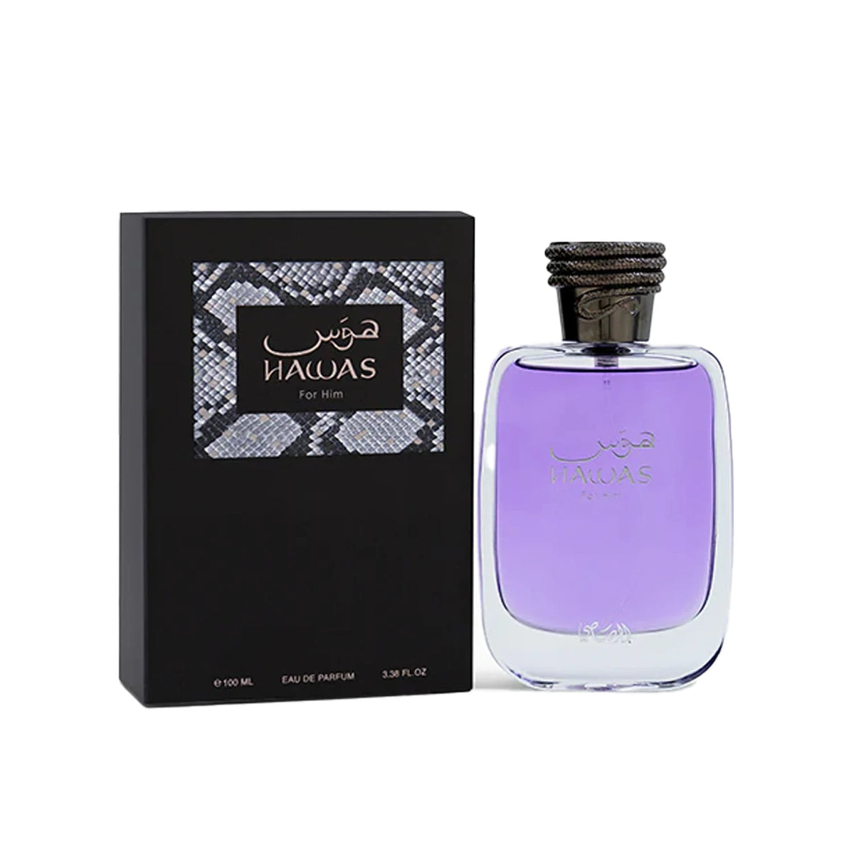 Rasasi Hawas Men’s EDP – Fresh Aquatic Fruity Aroma, Long-Lasting, 100 ml / 3.4 fl oz