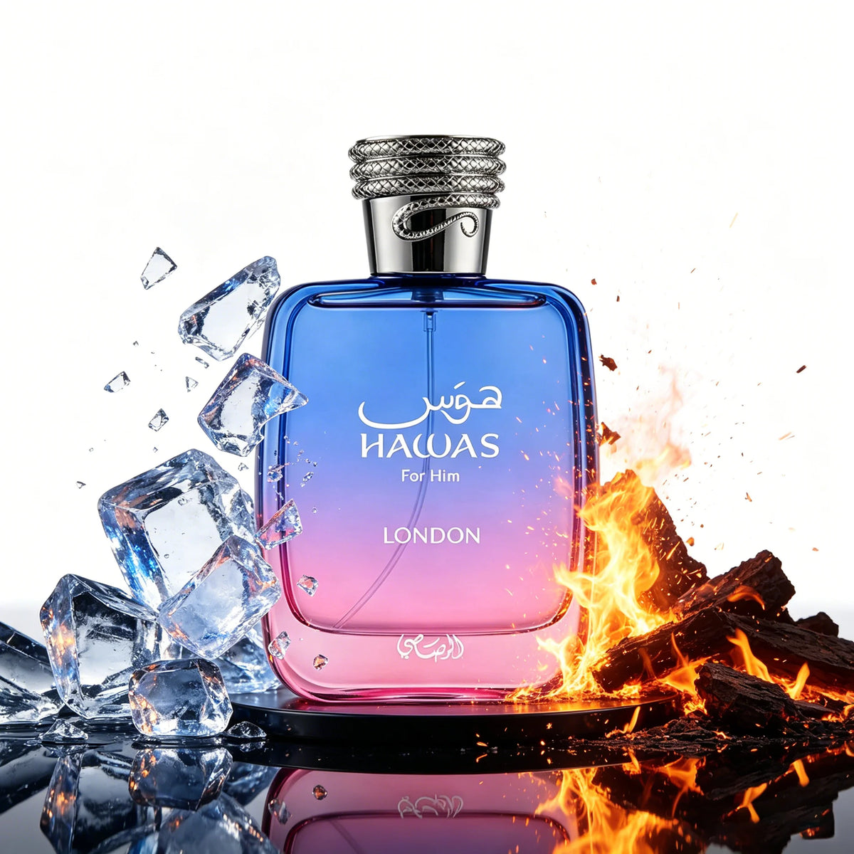 Rasasi Hawas London Men's EDP – Spicy Fruity Amber Aroma, 3.4 Fl Oz / 100 Ml