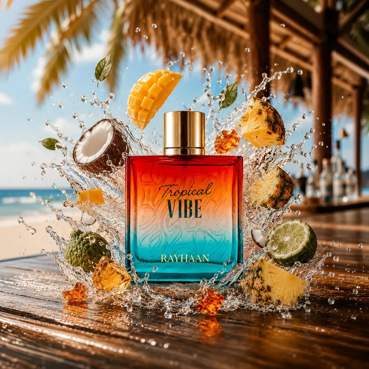 Rayhaan Tropical Vibe Unisex EDP – Tropical Fruity Floral Woody, Long-Lasting, 3.4 fl oz / 100 ml