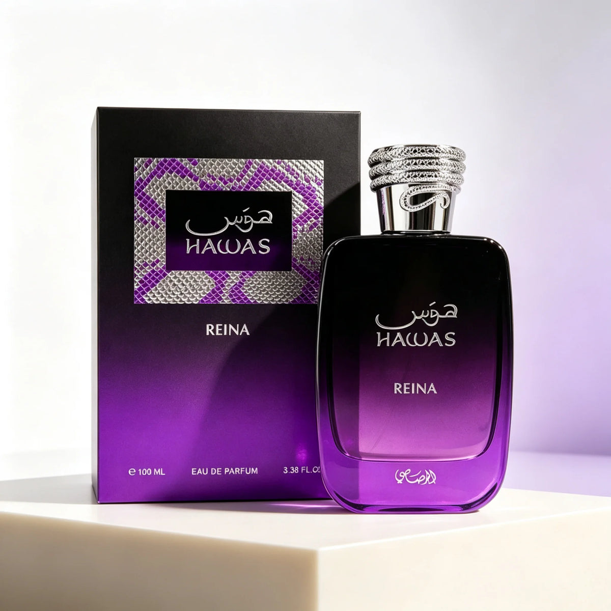Rasasi Hawas Reina Eau de Parfum Spray for Women – Royal Oriental Floral & Sweet Fruity Scent, Powerful Long‑Lasting Sillage, Perfect Eid & Valentine's Gift, 3.4 fl oz / 100 ml