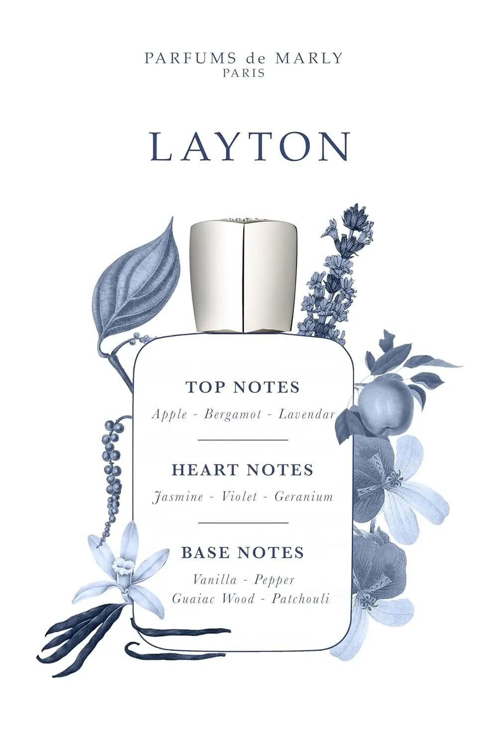 Parfums De Marly Layton Unisex Edp – Apple, Lavender, Vanilla Woody Aroma, 4.2 Fl oz / 125 ml