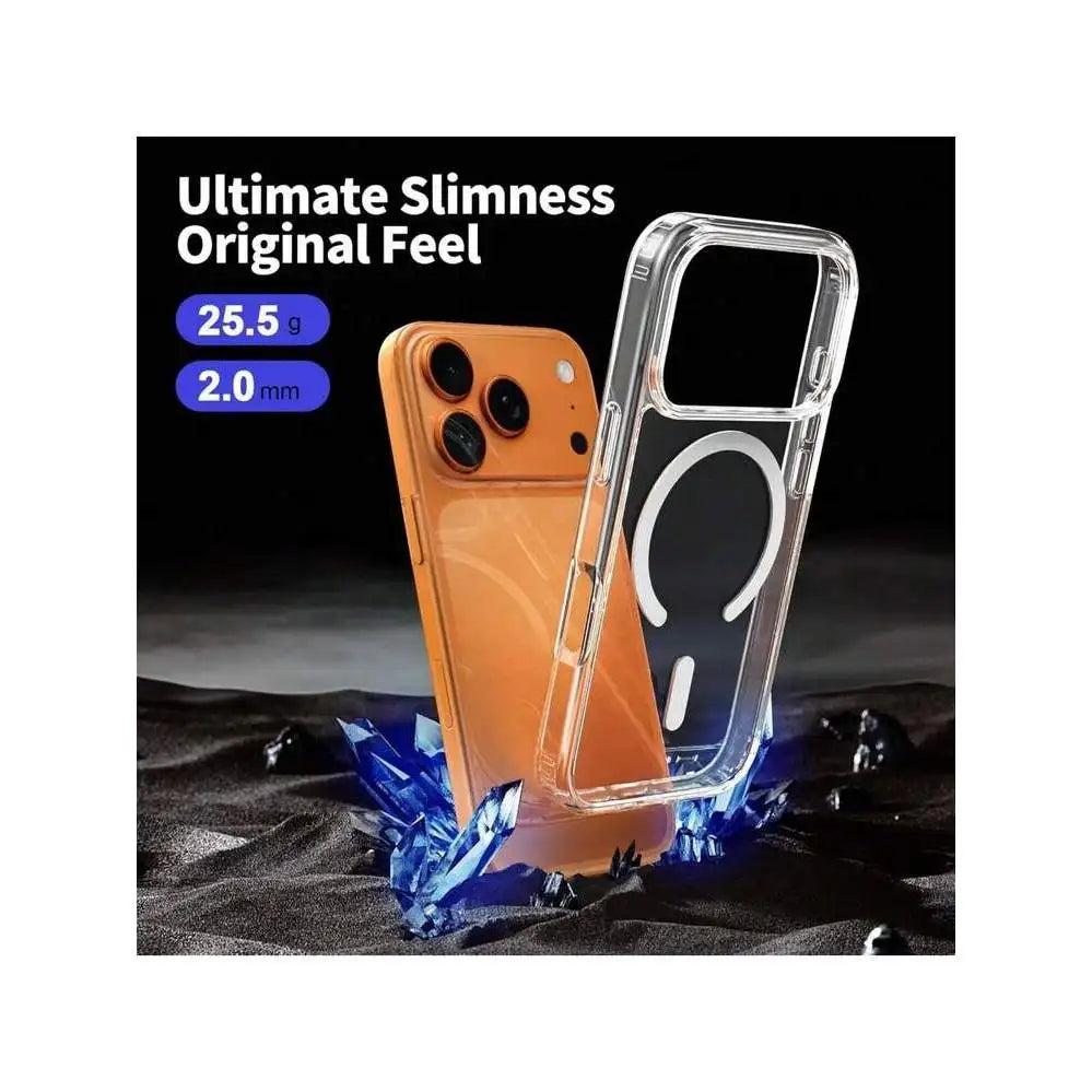 Transparent Magnetic Hard Case for with Clear Acrylic Shockproof Design Magnetic Ring Holder PMMA Material Unisex