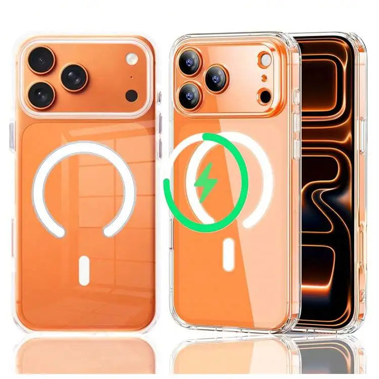 Transparent Magnetic Hard Case for with Clear Acrylic Shockproof Design Magnetic Ring Holder PMMA Material Unisex