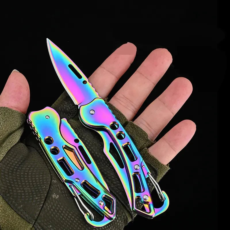 Folding Fruit Knife Stainless Steel Meat Cleaver Kitchen Knife with Non-slip Handle for Kitchen Accessories Pocket Knife