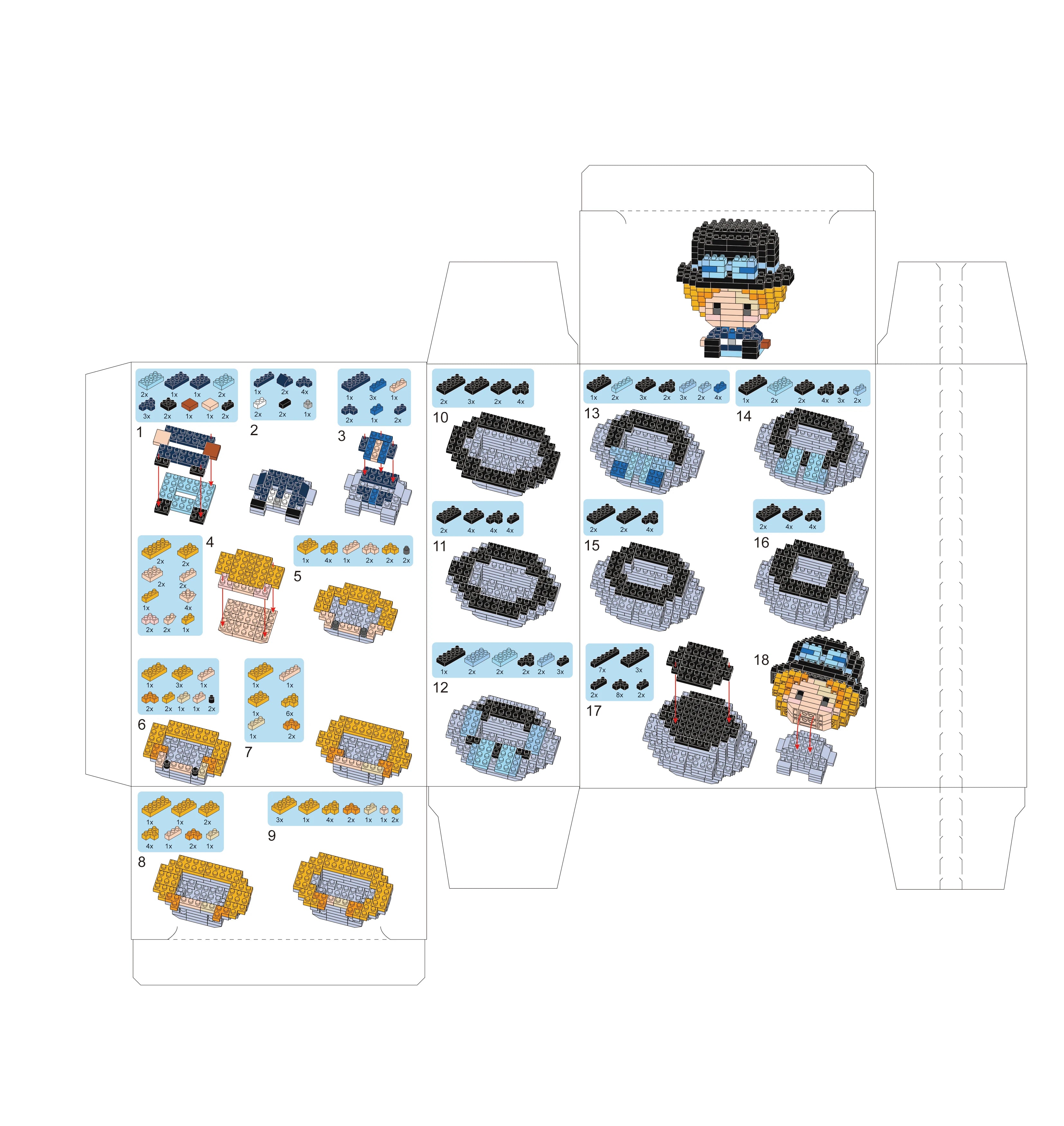 ONE PIECE Sun God Nika Luffy Micro Building Block Chopper Ace Buggy 3D Anime Model Assembly Mini Bricks Figure Toys For Gift