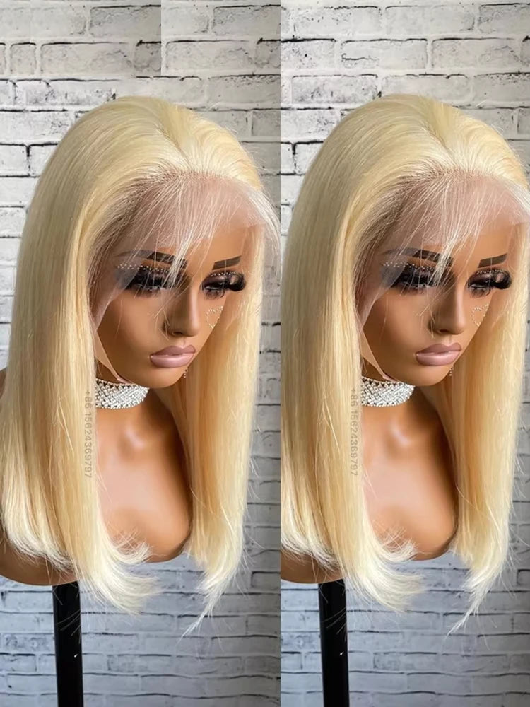 13x4 13x6 613 HD Blonde Bob Hair Wig Human Hair Lace Frontal Wig Brazilian Straight Bob Wig Lace Front Human Hair Wigs For Women