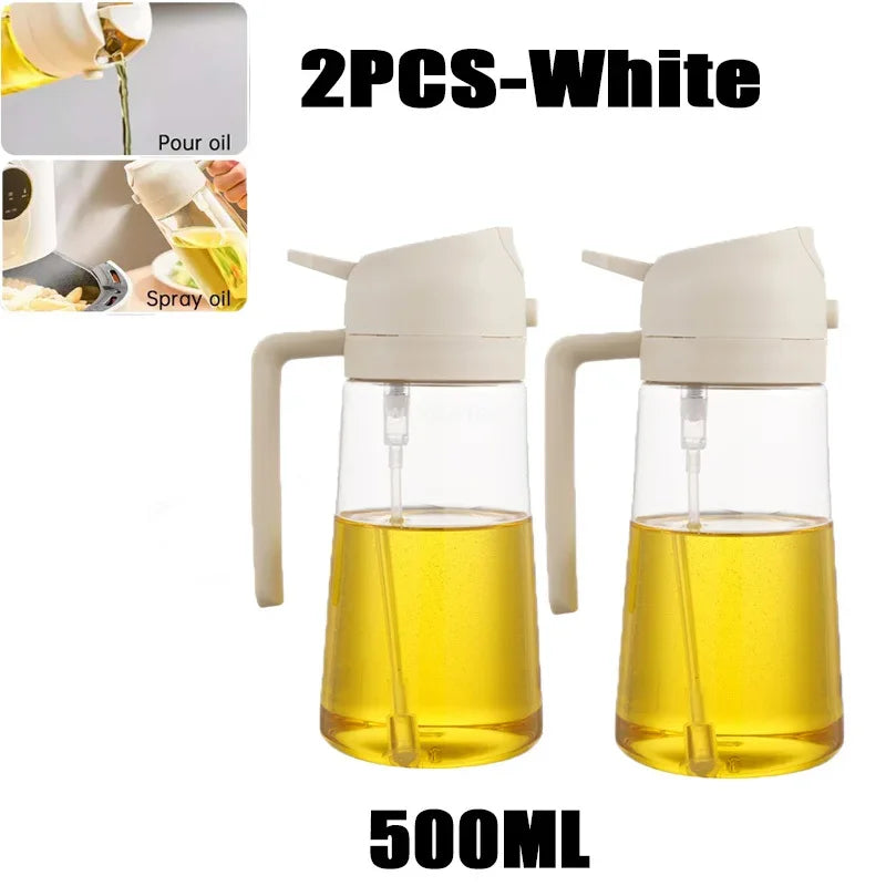 2in1 Kitchen Spray Oil Dispenser Oil Sprayer Polisher Or Only Brush Spray for Air Fryer Salad Grilling Roasting Cooking Kitchen