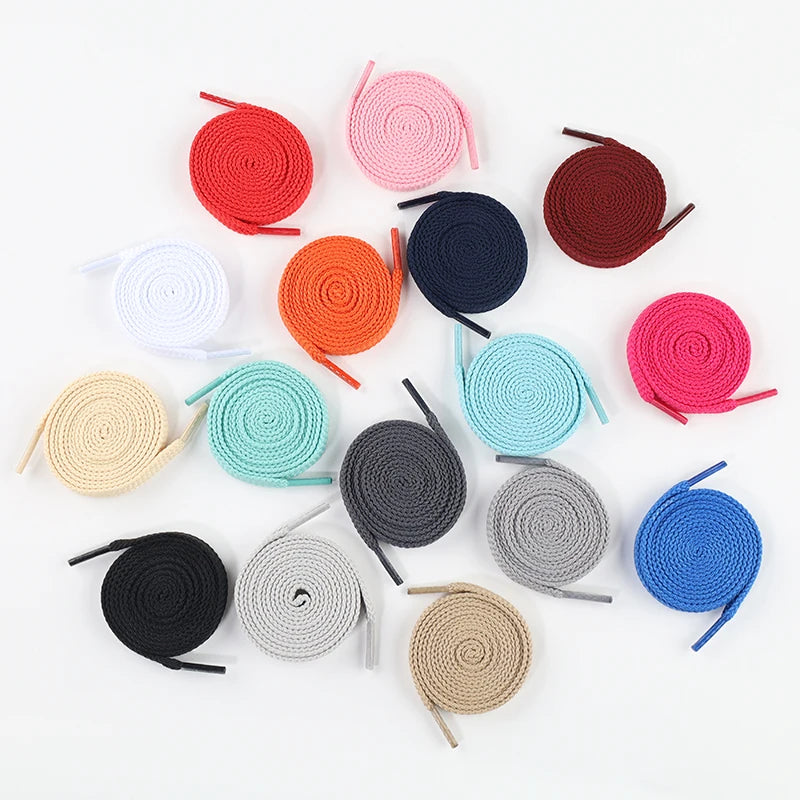 1Pair New Flat Classic Shoelaces for Sneakers Casual Shoe laces White Black Sports Shoelace Shoes Balanc String Shoe Accessories