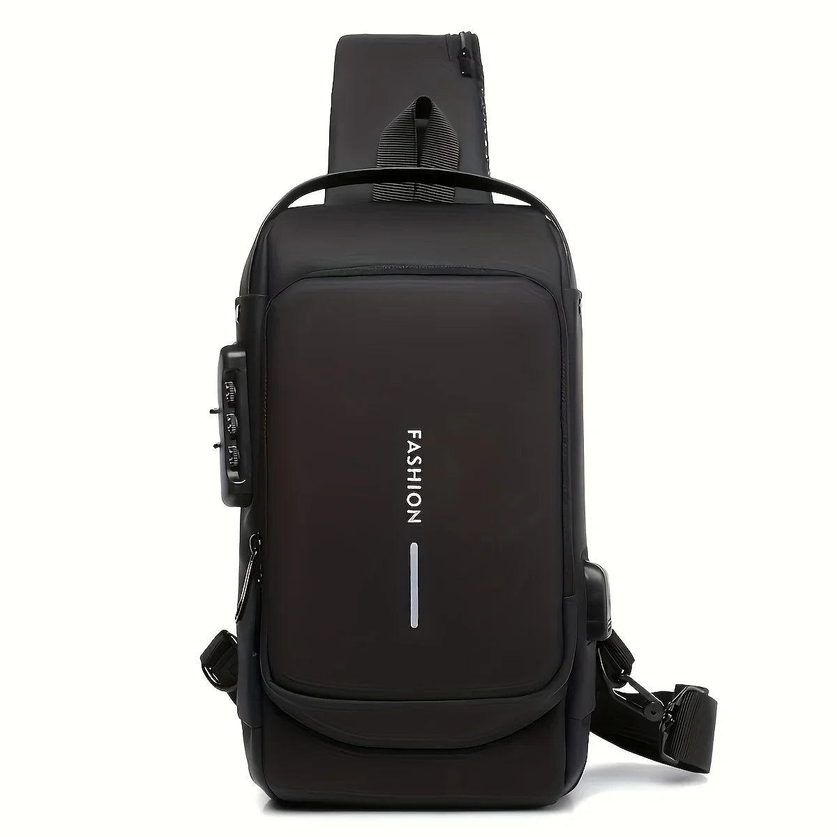 Men's anti-theft chest bag, fashionable motorcycle and casual sports sloping backpack, durable Oxford fabric