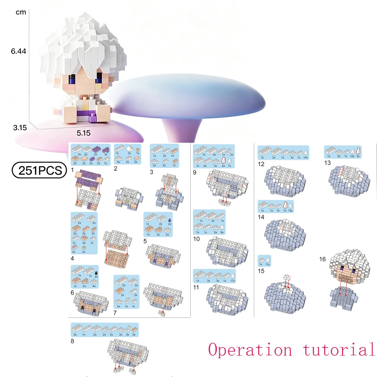 ONE PIECE Sun God Nika Luffy Micro Building Block Chopper Ace Buggy 3D Anime Model Assembly Mini Bricks Figure Toys For Gift