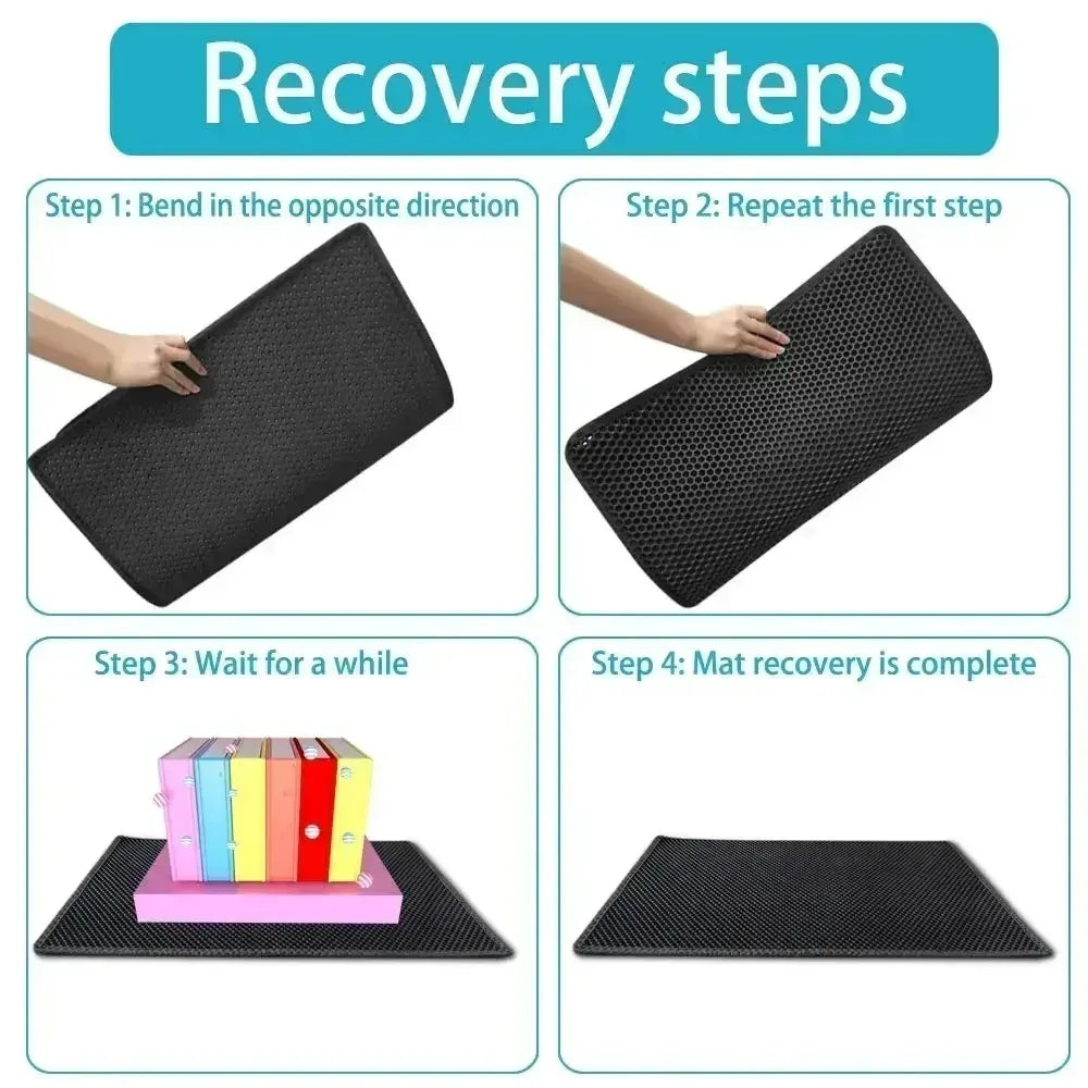 new 90X60CM Cat Litter Mat Waterproof Double Layer Pet Litter Box Mat Pet Toilet Cat Mat Nonslip Sand Cat Washable Mat Pet Clean