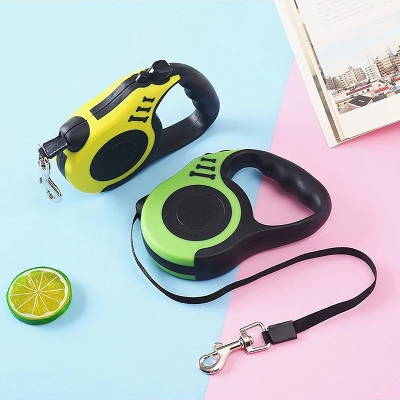 3m 5m Retractable Dog Leash Outdoor Pet Leash Nylon Braided Rope for Small Medium Dogs Pet Supplies Hiking Walking Traction Rope