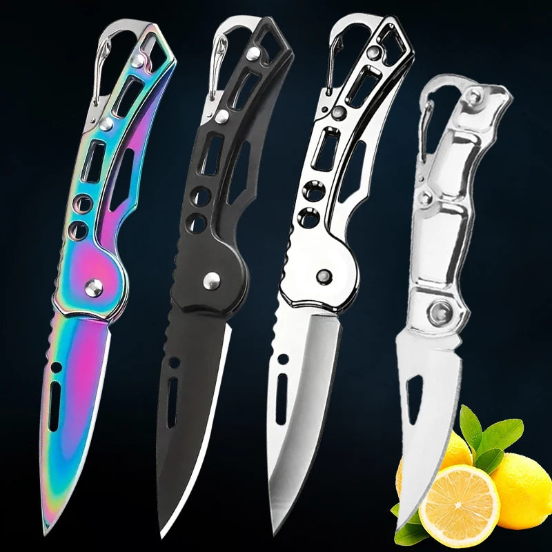 Folding Fruit Knife Stainless Steel Meat Cleaver Kitchen Knife with Non-slip Handle for Kitchen Accessories Pocket Knife