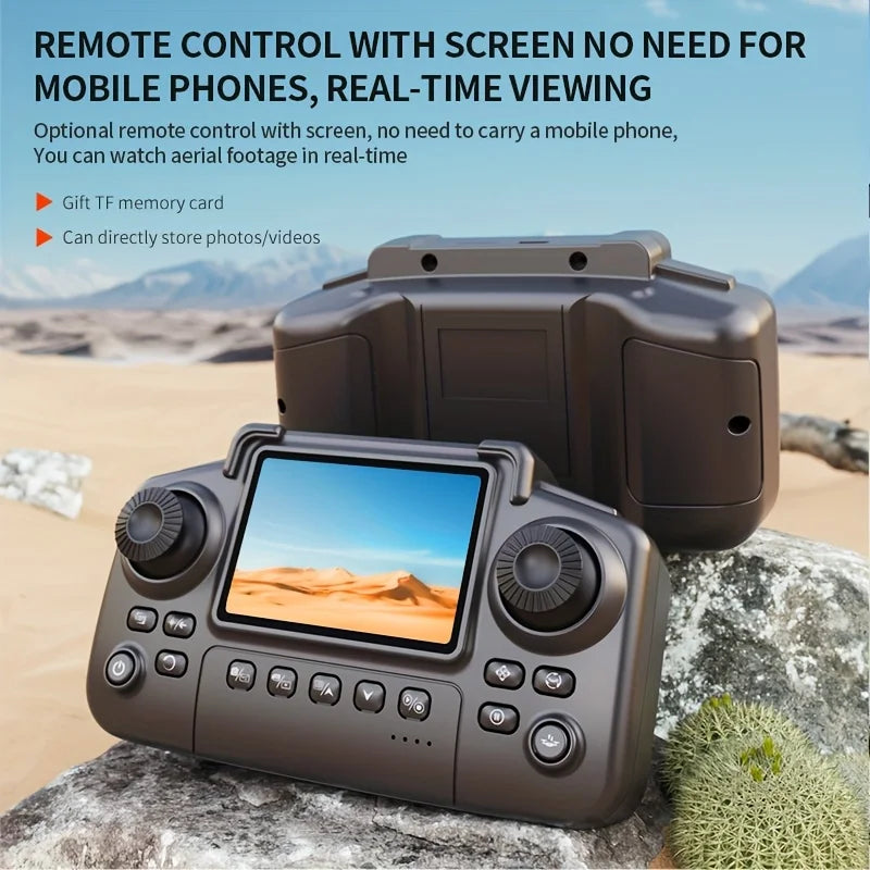 2026 New E99 PRO MAX Foldable Drone with Dual HD Camera, HD Screen Remote Control, 40min Flight Time with Extra Batteries, One Key Return Home, LED Lights, USB Charging, Easy to Fly for Beginners Adults, Ideal Christmas Holid