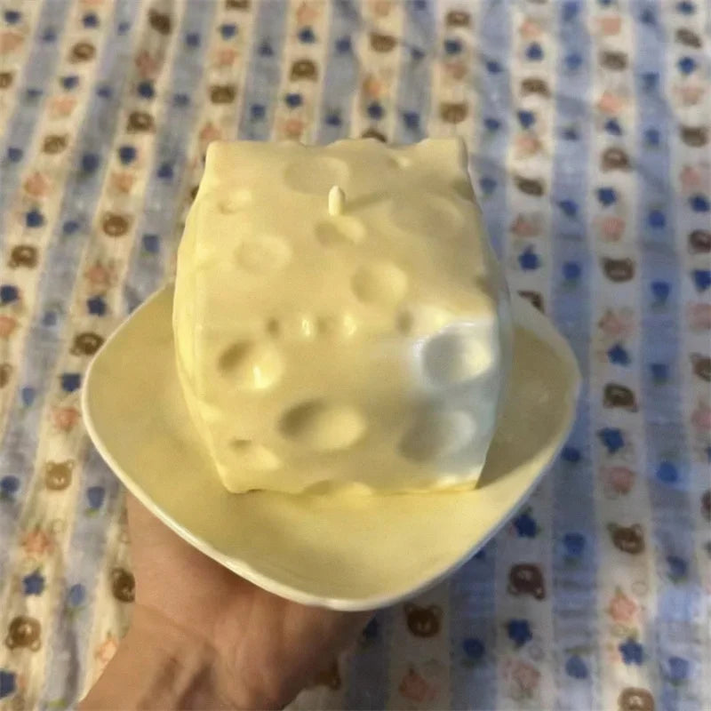 *-*Jumbo Cheese Cube Stress Ball Big Cheese Shapeable Squeeze Ball Non-Bounce Fidget Toy ASMR Sensory Anti-Stress Festival Gift
