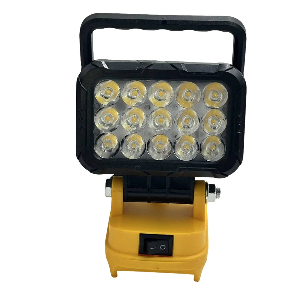 LED Work Light for Dewalt 18V 40W 6000LM, 2 USB Ports, 145° Adjustable Cordless Flood Light (Battery NOT Included)