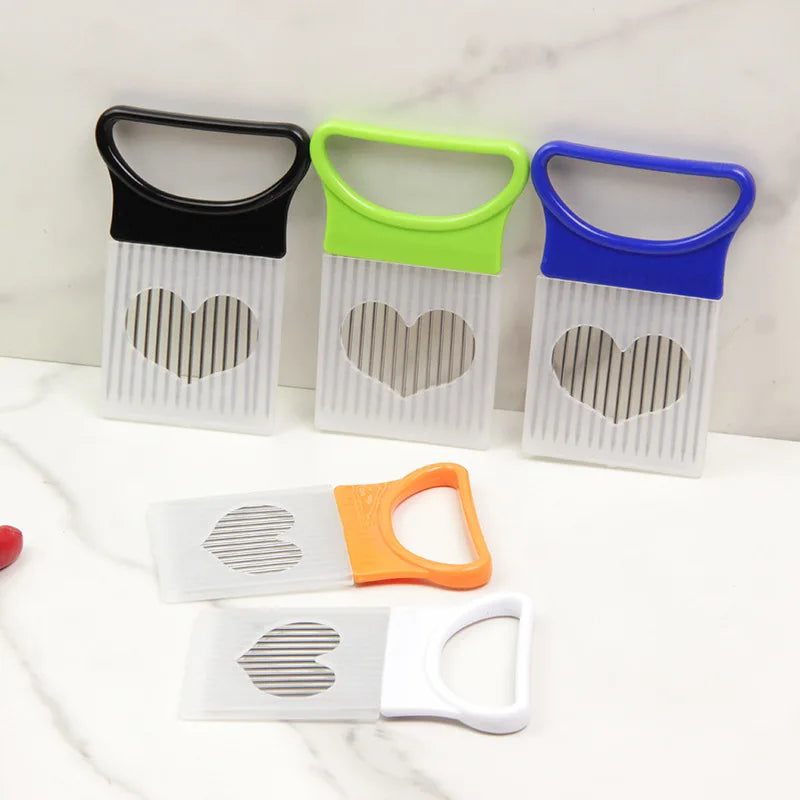 Effortlessly Slice Onions with this 1pc Colorful Onion Slicer Kitchen stainless steel potato chip onion holder