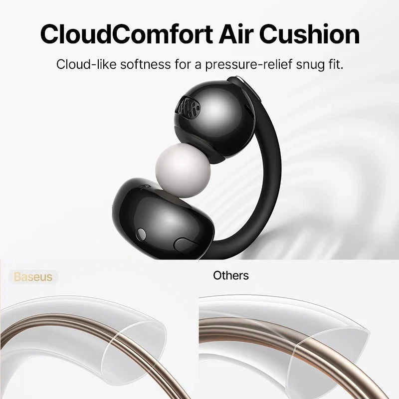 Baseus Bowie MC2 AIR Clip-on TWS Earbuds Ear Clips Wireless Earphones Bluetooth 6.0 Open Earrings 4 Mic ENC Sports Headphones