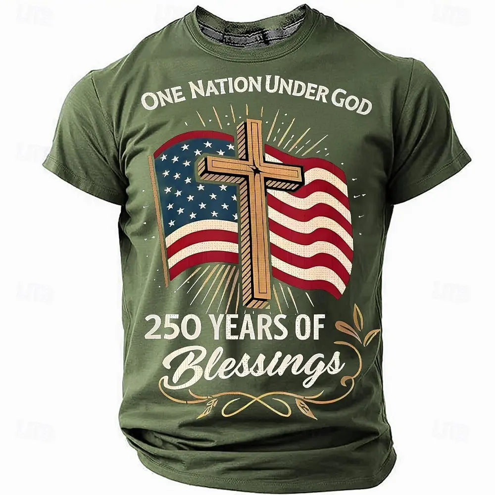 America 250th Birthday Eagle Flag 250 Years 1776-2026 Unisex Men's T-Shirts Casual Style Man Women Tees Vintage Men's Clothing