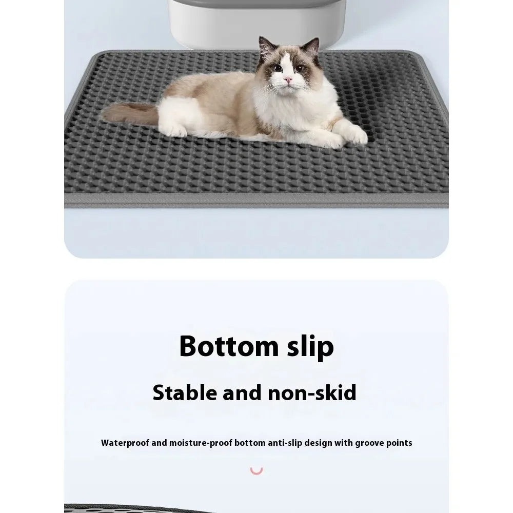 new 90X60CM Cat Litter Mat Waterproof Double Layer Pet Litter Box Mat Pet Toilet Cat Mat Nonslip Sand Cat Washable Mat Pet Clean