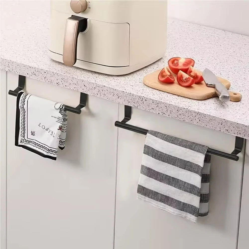 Non Perforated Stainless Steel Towel Rack, Towel Pole, Bathroom Single Pole Towel Rack, Cabinet Door Pendant, Storage Rack