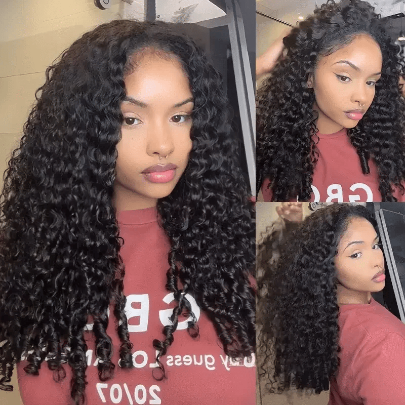 13x6 Burmese Curly Wig Lace Frontal 250% Density 13x4 HD Transparent Pre Plucked Virgin Human Hair Wigs
