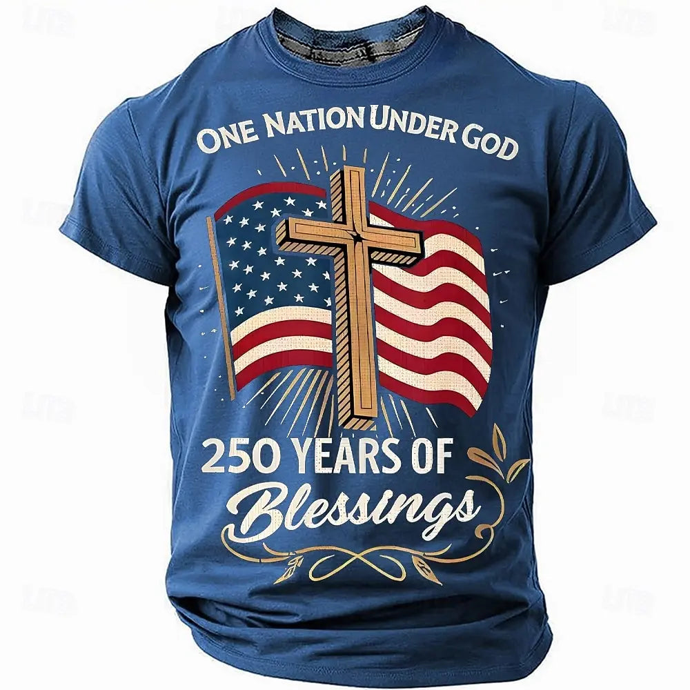 America 250th Birthday Eagle Flag 250 Years 1776-2026 Unisex Men's T-Shirts Casual Style Man Women Tees Vintage Men's Clothing