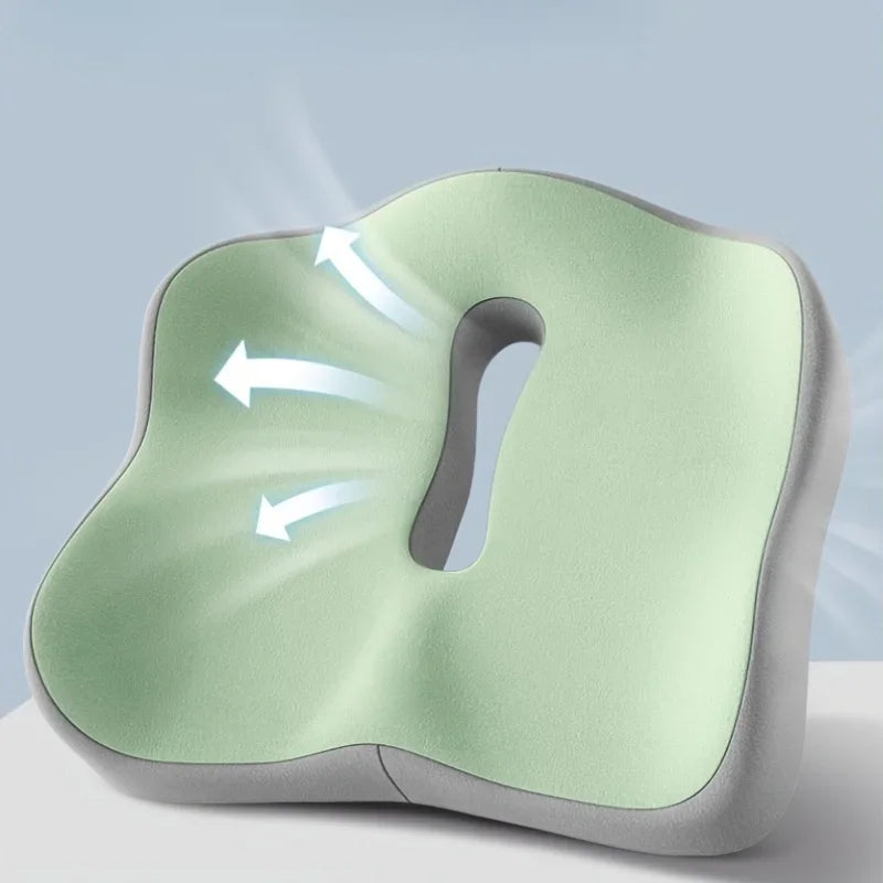 1pc 3D Lumbar Support Car Cushion, Memory Foam Ergonomic for Lower Back Pain Relief, Also for Office & Wheelchair Use
