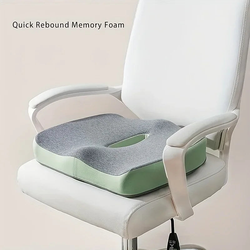 1pc 3D Lumbar Support Car Cushion, Memory Foam Ergonomic for Lower Back Pain Relief, Also for Office & Wheelchair Use