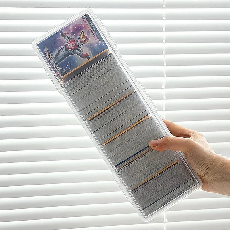 1Pc Clear Plastic Compartmentalized Organizer Box Holds 550+ Game Cards Storage Box With Adjustable Divider For PTCG/MTG Cards
